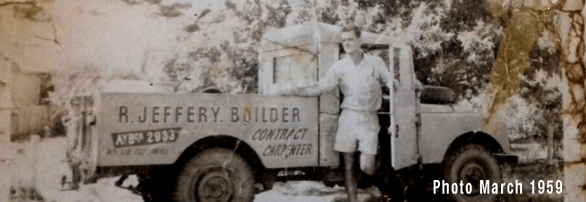 top banner of 1950's Jeffery Builder