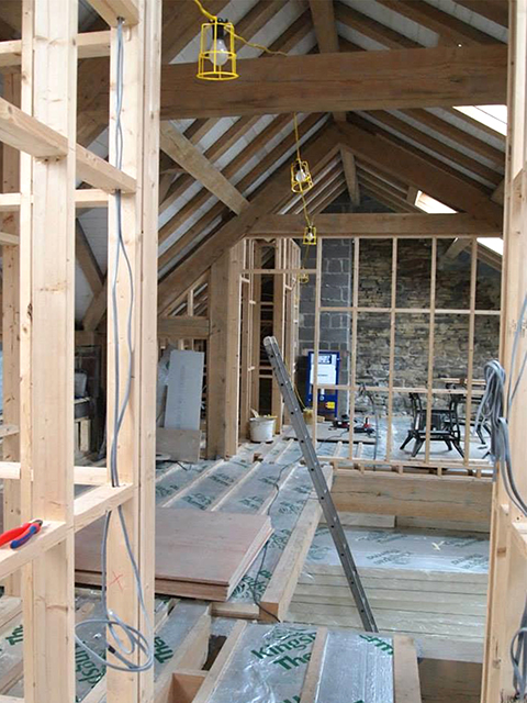 interior of barn conversion, eldwick, bingley, west yorkshire