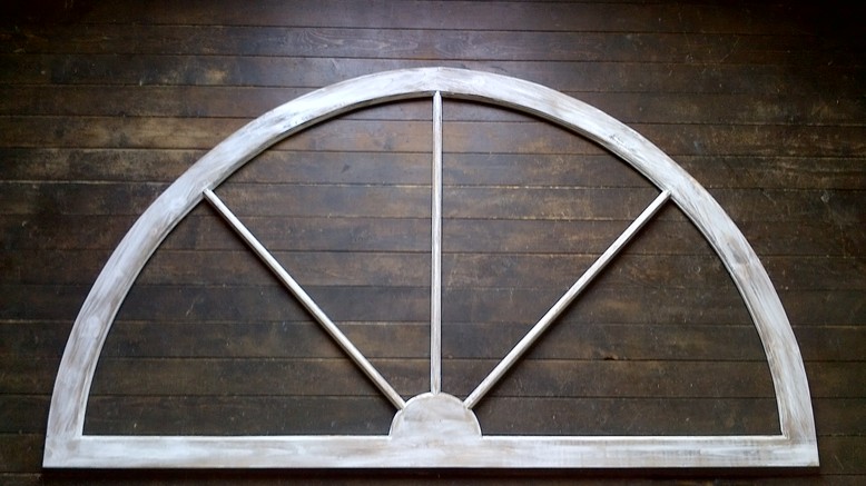 mirror wood frame arch