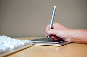 Designing-on-a-tablet
